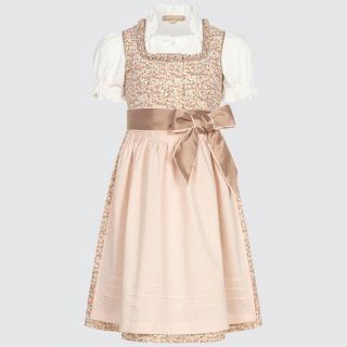 Charming Beige Floral Children's Dirndl Darja with Blouse