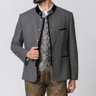 Trachten mantel Quintus Stein-Nacht Blau Herren  - Mr Lederhosen