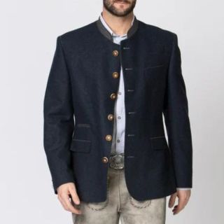 Blauer Mantel Titus Blau Grau Trachten Herren jacke- Mr Lederhosen