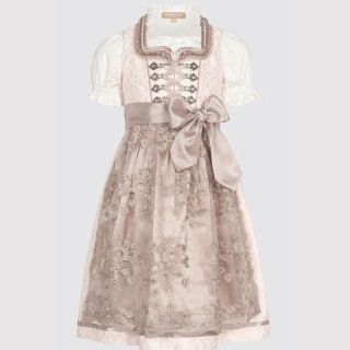 Children’s Dirndl Bruna Rose Traditional Bavarian Dress for Girls with Blouse